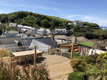 Beautiful Little Haven village and sea views from the fabulous deck at Waterloo cottage