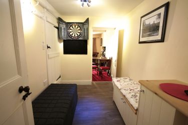 The ground floor games room has a single Z bed.