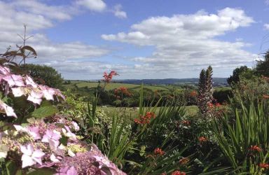 Views of the Carmarthenshire countryside from the property