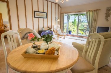 Spacious dining and living space