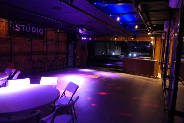 Dance floor, disco lights, mirrored wall, Sonos sound system and even a 70s glitter ball!