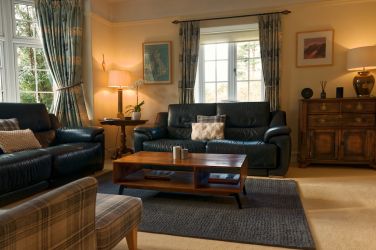 Comfortable, airy and spacious main lounge - Granton Lodge - Lakes Luxury Cottages