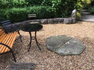 Main Garden, large enough for family BBQ's