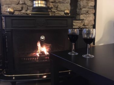 Warming winter fire