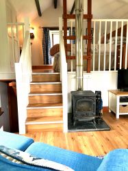 Log burner at The Owlery