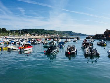 Boats in Lyme Regis Harbour
