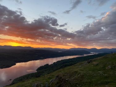 Windermere Lake from Gummers Howe at sun set