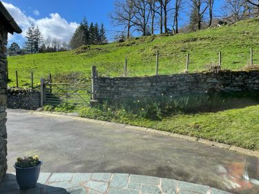 View from living room window and patio