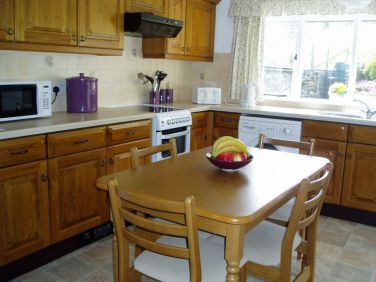 Kitchen with dining table