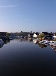 Peninsula Cottages from the bridge