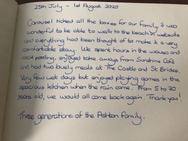 Great to be able to walk to the beach in your wetsuit!  July/August 2020