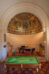 Pool table and piano