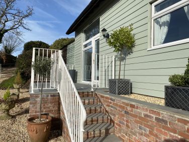 Steps up to front terrace