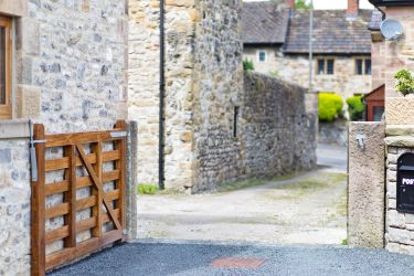 Access to the property is down a short narrow lane