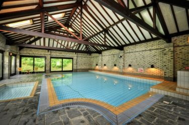 On-site swimming pool for the shared use of guests