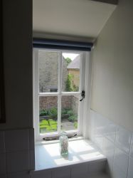 Sneak peek from the bathroom window