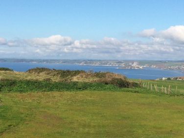 The stunning view over Burgh Island