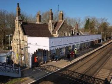 Etchingham, the railway station for Haremere Hall, on the main line from London to Hastings.