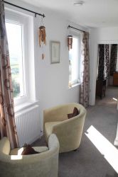 Landing sitting/reading area with stunning views