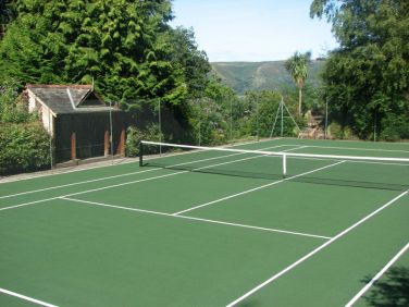 All weather tennis court