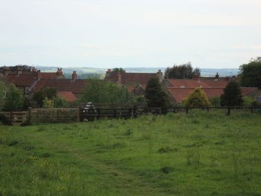 Field at the back with public footpath to walk