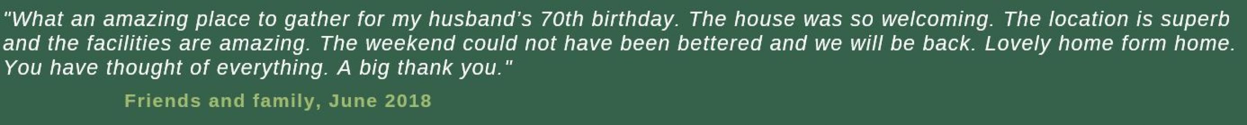 Birthday celebration