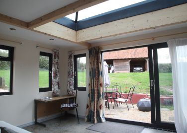 View to the west from the rear