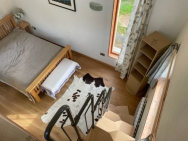 View from the mezzanine to the bedroom in the Annex