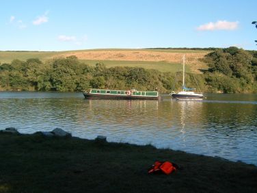 A very rare visit by the narrowboat to the quay