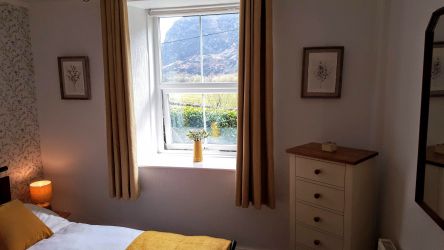 View out of bedroom window of Mynydd Mawr.