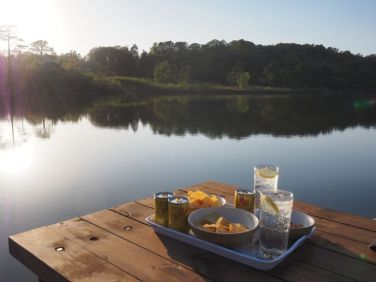 Gin and tonic on our private jetty!