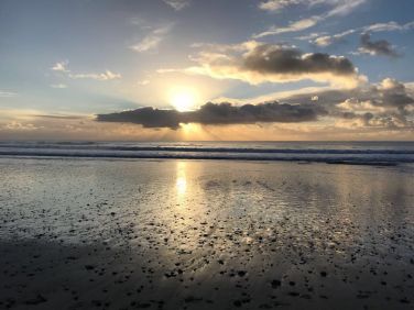 Winter sunset at Kennack Sands