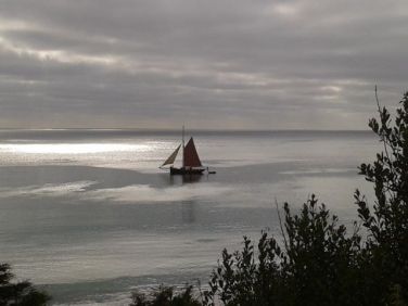 Sailing off the coast at Coverack