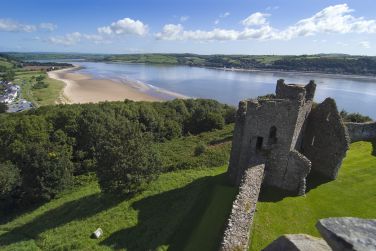 View of Towy estuary from Castle