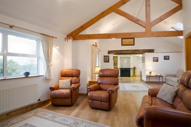 Open plan living space looking towards the kitchen