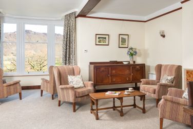 Corner of Manesty Band's sitting room next to bay window
