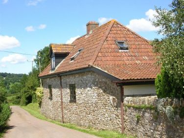 Stonework on the front of Garden Cottage