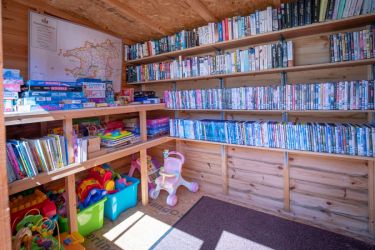 DVD, games and book shed