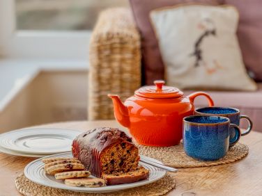Time for a cup of tea, with the traditional Bara Brith  or Welsh Cakes in the sun room.