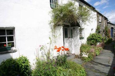 Front door & path to the village green.