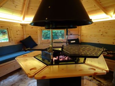 Inside the BBQ cabin - get cooking, a perfect space for all to watch the "chef" at work!!
