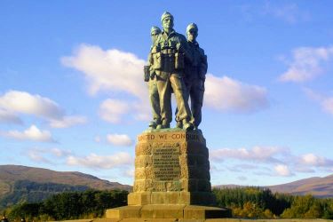 Commando Memorial close by, one of Scotland's best known monuments