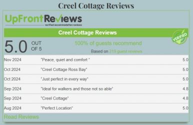 UpFront Reviews for Creel Cottage