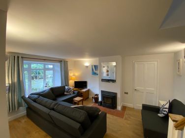 Lounge with log burner