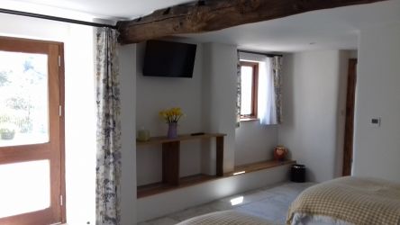 Down stairs bedroom with three single beds or a super king with single room for cots