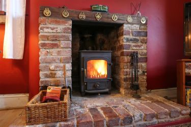 Warming log burning stove