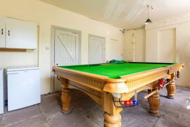 All Set for a game of snooker in the Games Room Fairlea Grange
