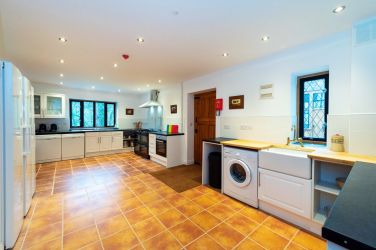 Plenty of kitchen equipment for large groups at The Manor on the Monnow