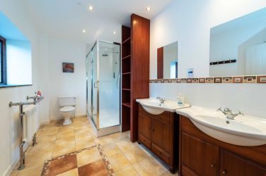 Large Shower room with double sinks The Manor on the Monnow Monmouthshire