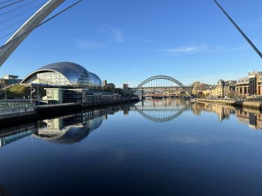 The River Tyne in Newcastle - a great day trip by train from Alnmouth.